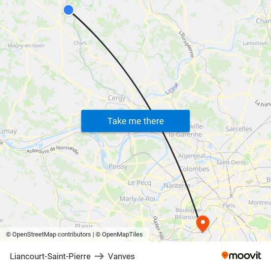 Liancourt-Saint-Pierre to Vanves map