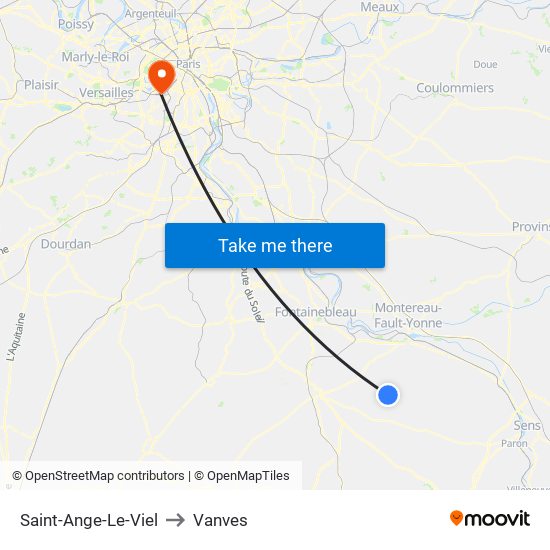 Saint-Ange-Le-Viel to Vanves map