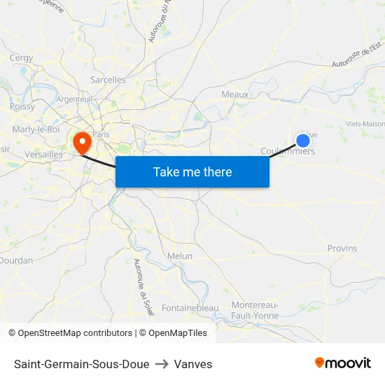 Saint-Germain-Sous-Doue to Vanves map