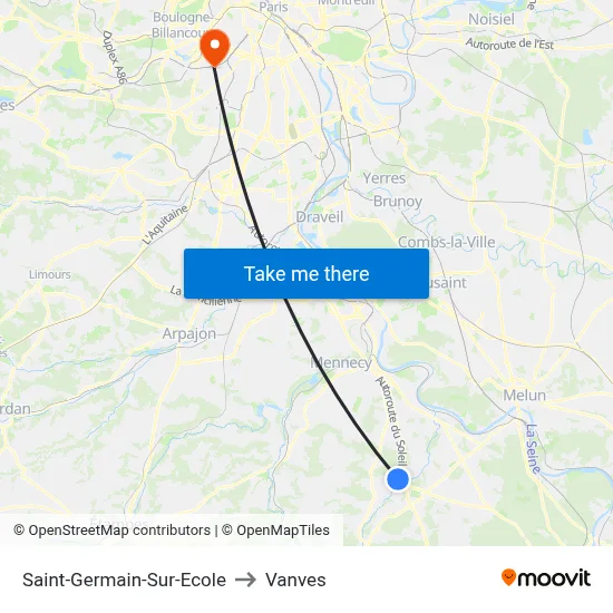 Saint-Germain-Sur-Ecole to Vanves map