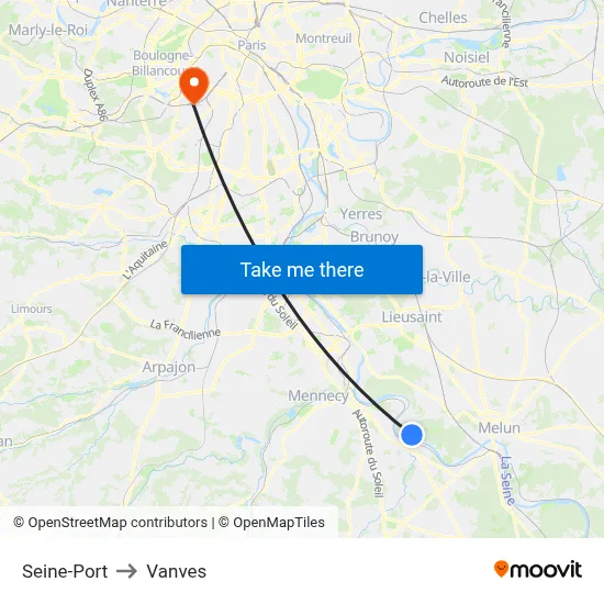 Seine-Port to Vanves map