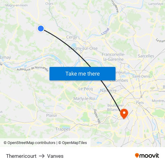 Themericourt to Vanves map