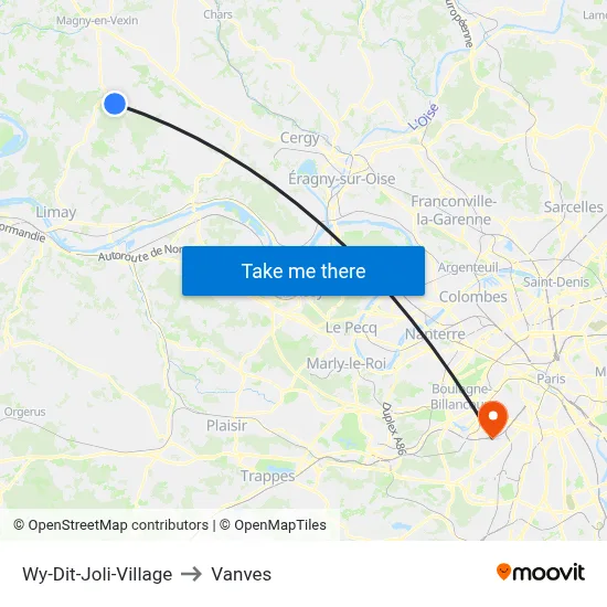 Wy-Dit-Joli-Village to Vanves map