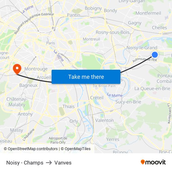 Noisy - Champs to Vanves map
