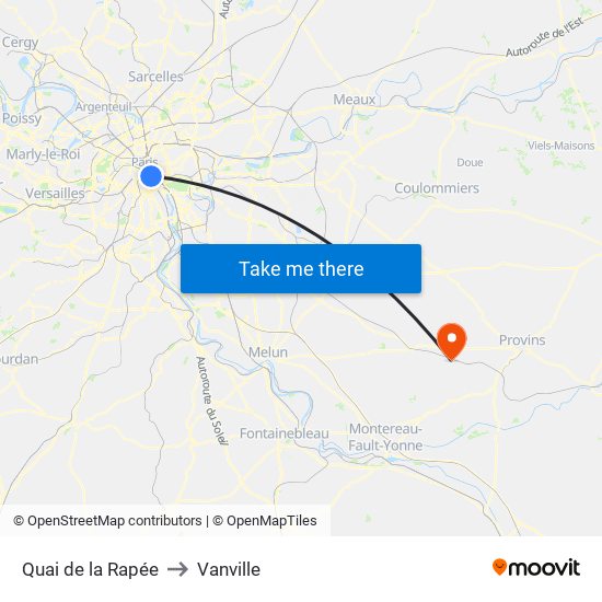 Quai de la Rapée to Vanville map