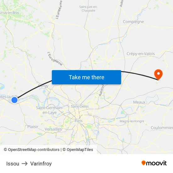 Issou to Varinfroy map