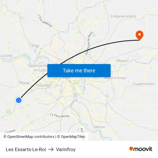Les Essarts-Le-Roi to Varinfroy map
