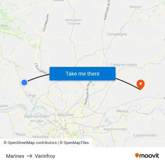 Marines to Varinfroy map