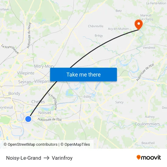 Noisy-Le-Grand to Varinfroy map