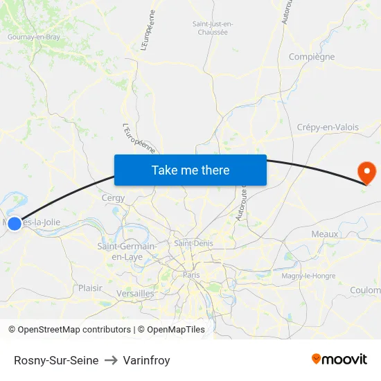 Rosny-Sur-Seine to Varinfroy map