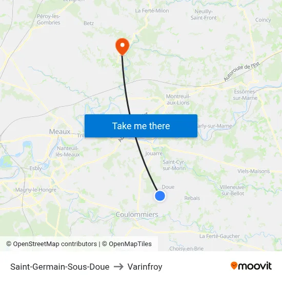 Saint-Germain-Sous-Doue to Varinfroy map