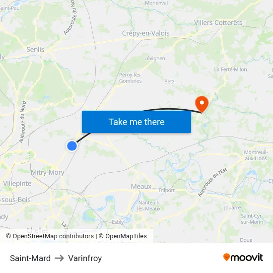 Saint-Mard to Varinfroy map