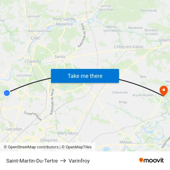 Saint-Martin-Du-Tertre to Varinfroy map