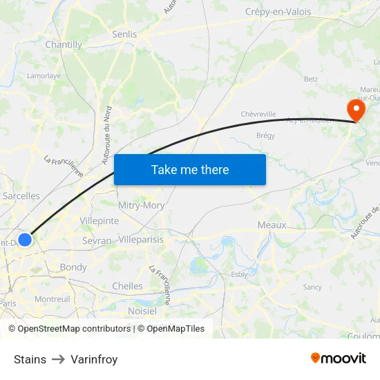 Stains to Varinfroy map