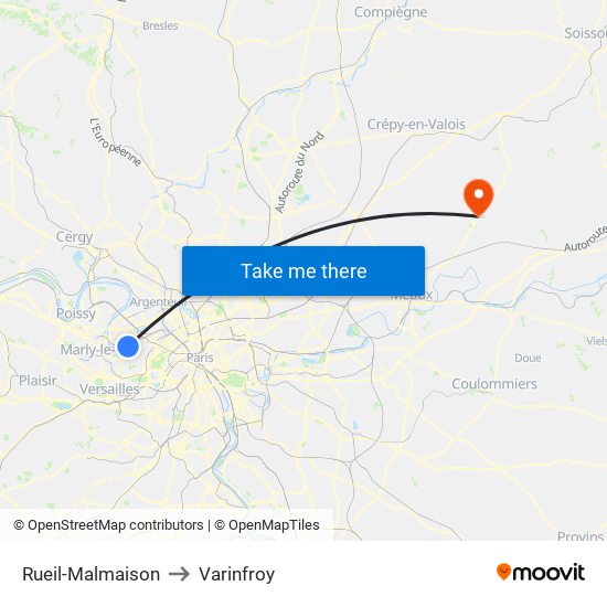 Rueil-Malmaison to Varinfroy map