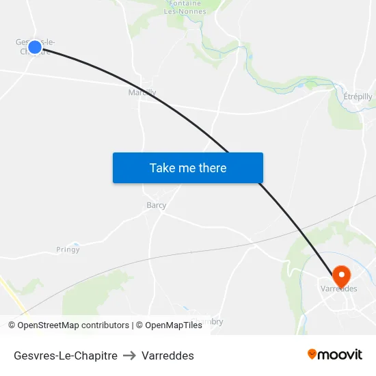 Gesvres-Le-Chapitre to Varreddes map