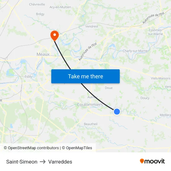 Saint-Simeon to Varreddes map