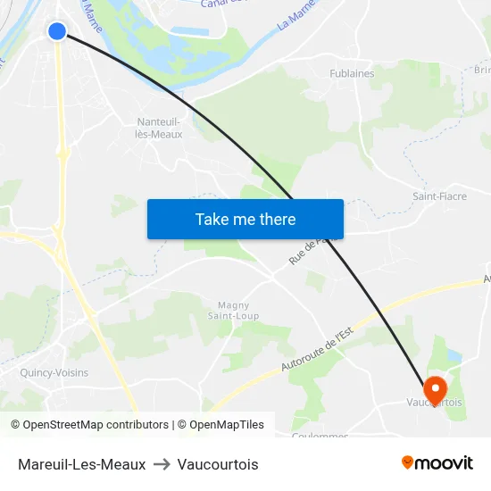 Mareuil-Les-Meaux to Vaucourtois map