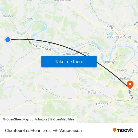 Chaufour-Les-Bonnieres to Vaucresson map
