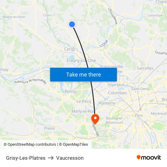 Grisy-Les-Platres to Vaucresson map