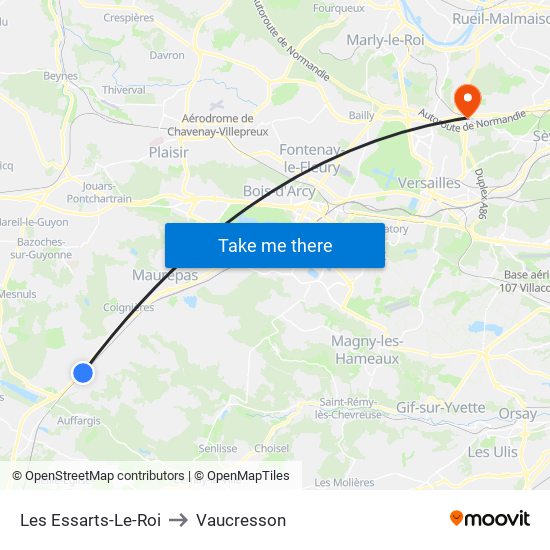 Les Essarts-Le-Roi to Vaucresson map
