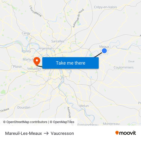 Mareuil-Les-Meaux to Vaucresson map