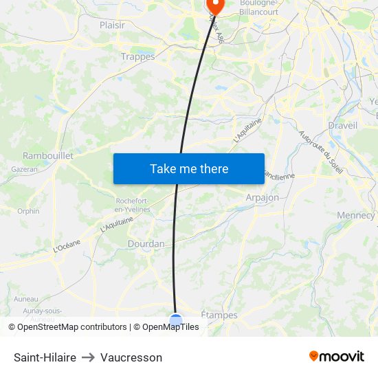 Saint-Hilaire to Vaucresson map
