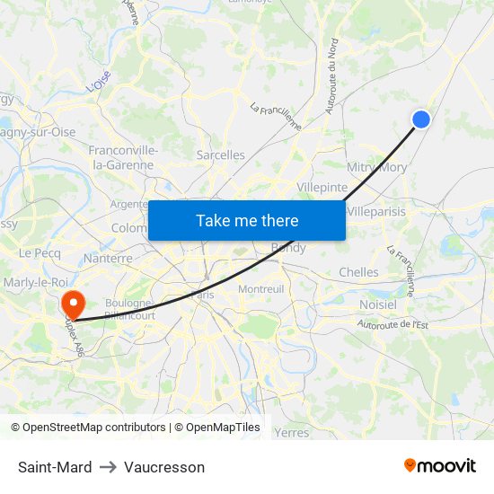 Saint-Mard to Vaucresson map