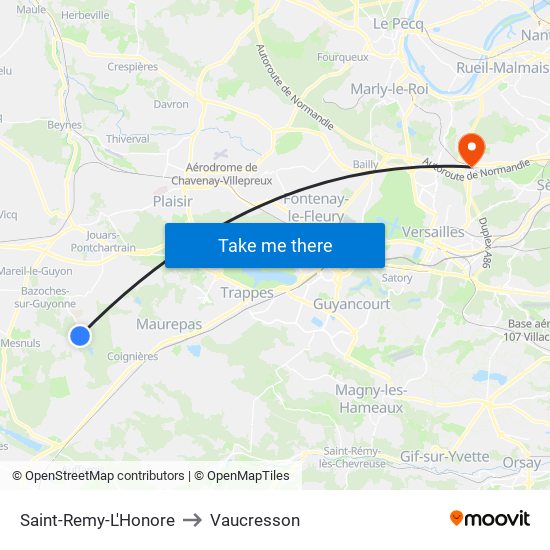 Saint-Remy-L'Honore to Vaucresson map