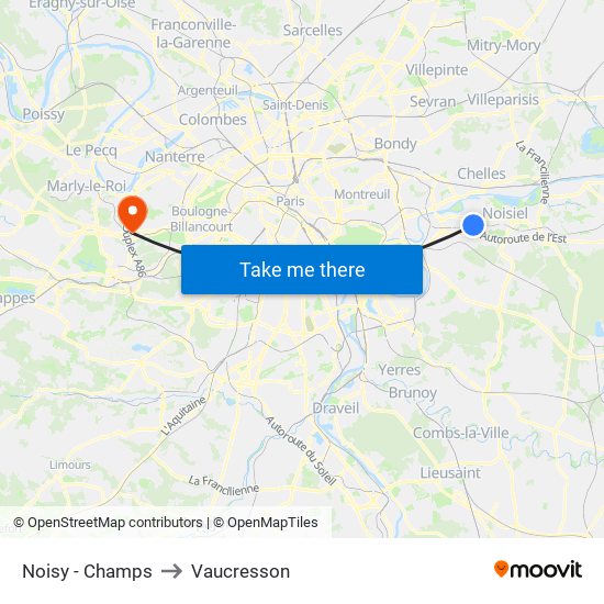 Noisy - Champs to Vaucresson map