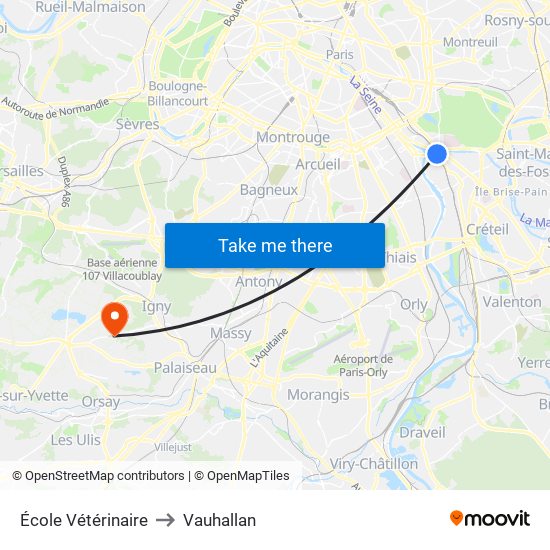 École Vétérinaire to Vauhallan map