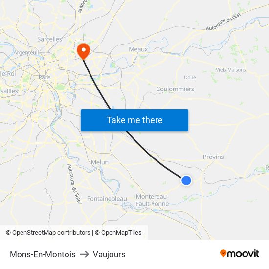 Mons-En-Montois to Vaujours map