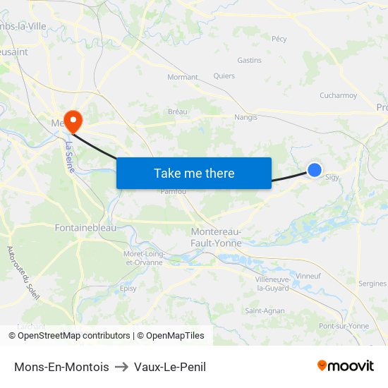 Mons-En-Montois to Vaux-Le-Penil map