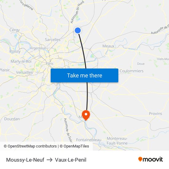 Moussy-Le-Neuf to Vaux-Le-Penil map