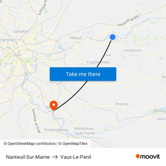 Nanteuil-Sur-Marne to Vaux-Le-Penil map