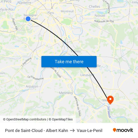 Pont de Saint-Cloud - Albert Kahn to Vaux-Le-Penil map