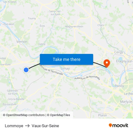 Lommoye to Vaux-Sur-Seine map
