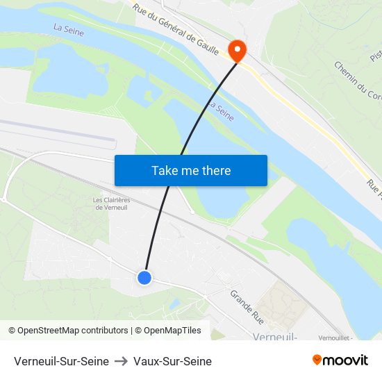 Verneuil-Sur-Seine to Vaux-Sur-Seine map