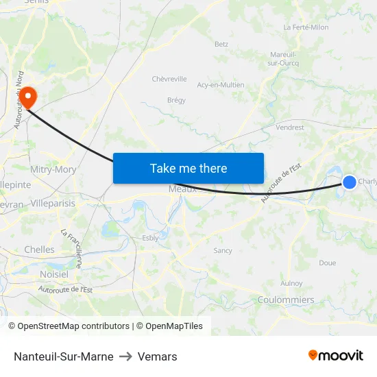 Nanteuil-Sur-Marne to Vemars map