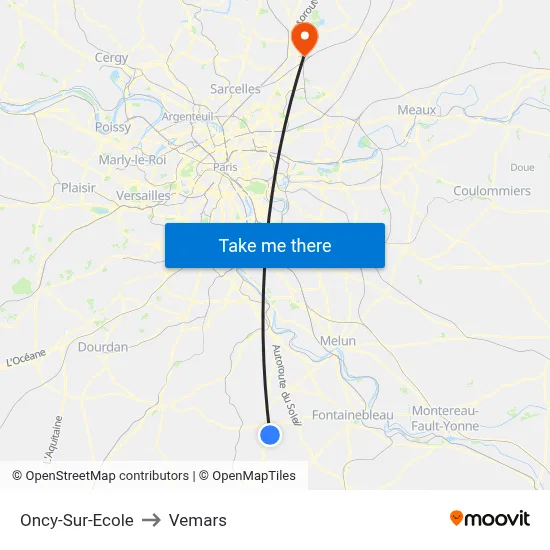 Oncy-Sur-Ecole to Vemars map