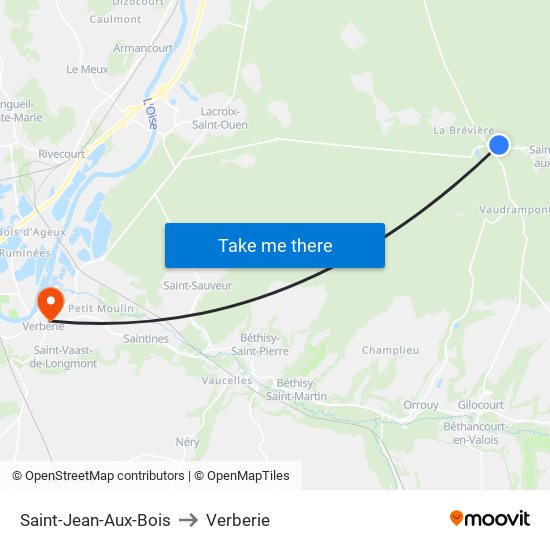 Saint-Jean-Aux-Bois to Verberie map