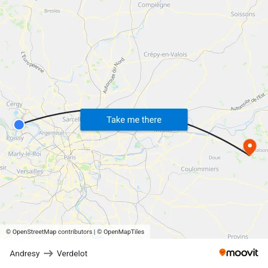Andresy to Verdelot map