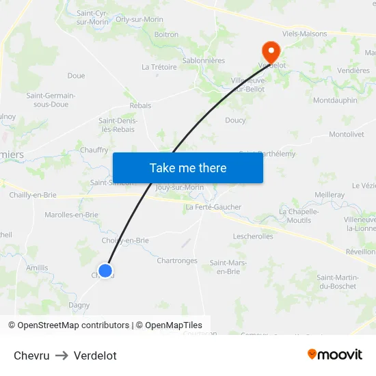 Chevru to Verdelot map