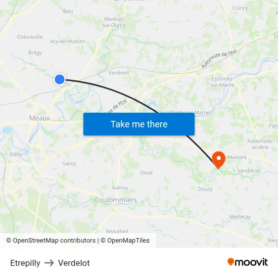 Etrepilly to Verdelot map