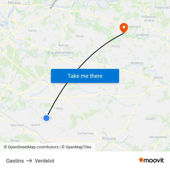 Gastins to Verdelot map