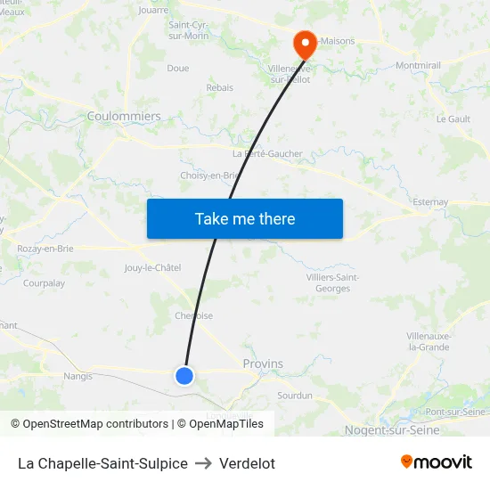 La Chapelle-Saint-Sulpice to Verdelot map