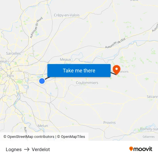 Lognes to Verdelot map