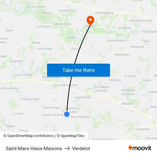Saint-Mars-Vieux-Maisons to Verdelot map