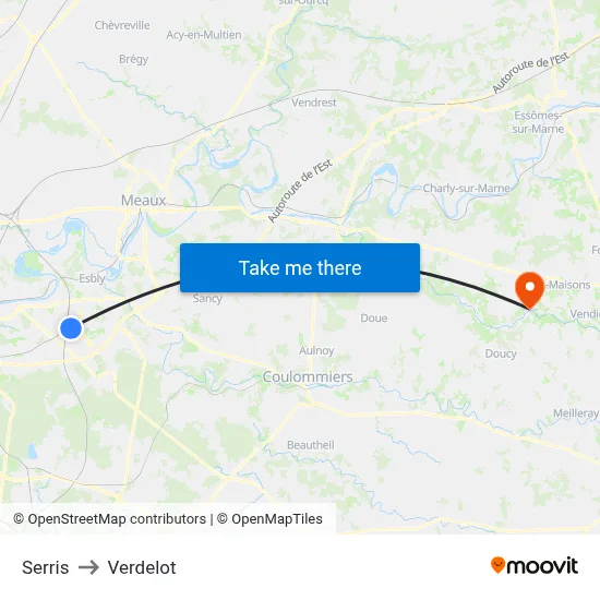 Serris to Verdelot map