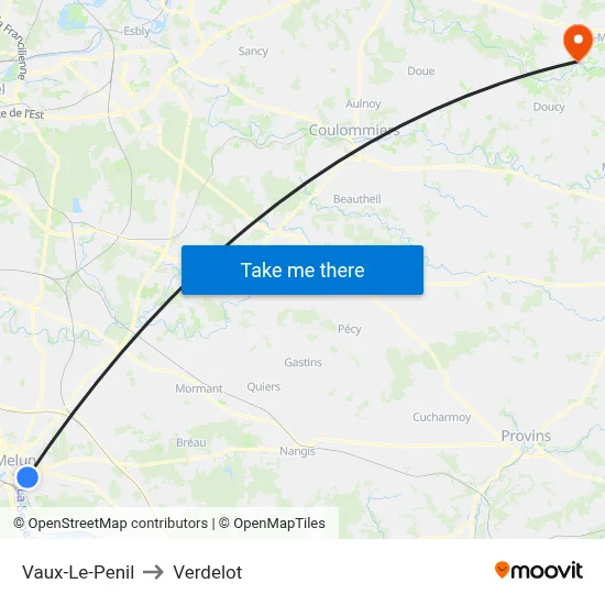 Vaux-Le-Penil to Verdelot map